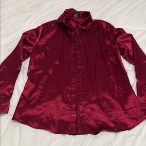 Lucca x Wildfang Men's Red Dress Shirt